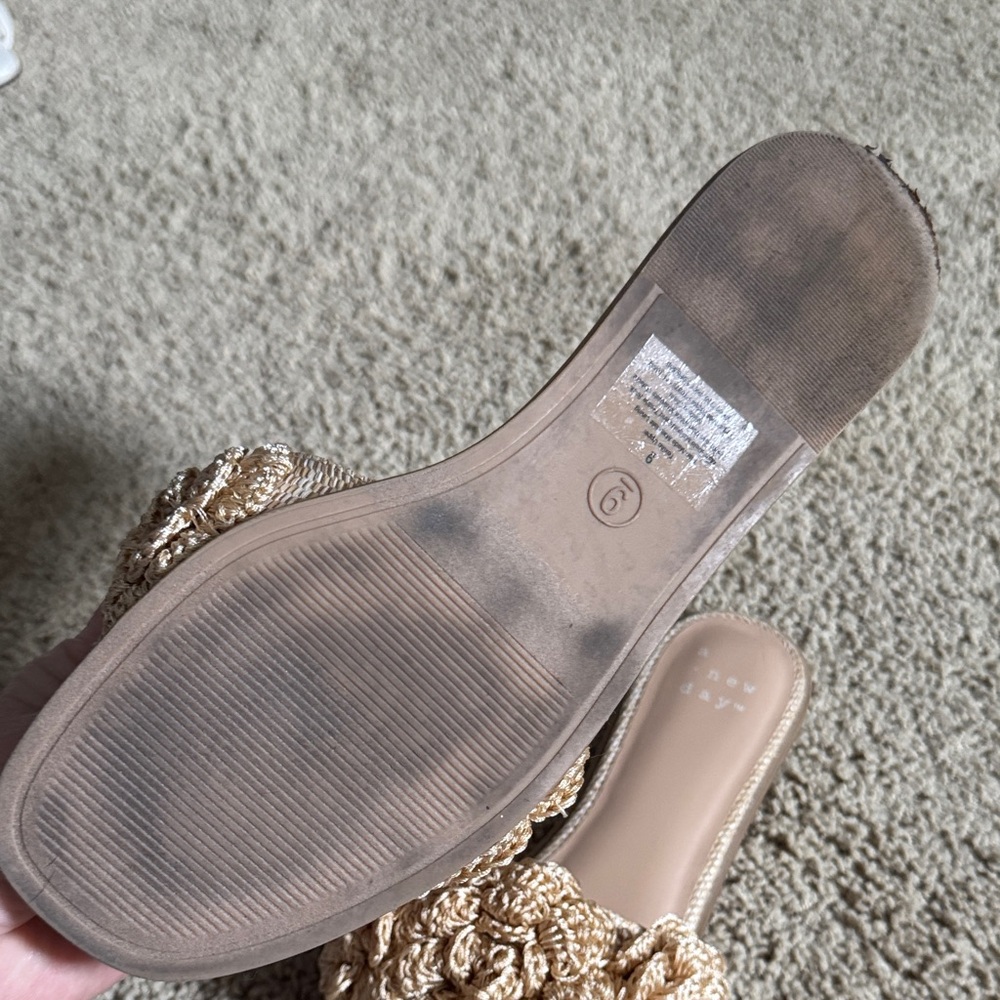 a new day Beige Crochet Floral Slide Mules - Picture 6 of 10